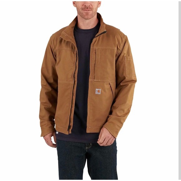 Carhartt Other - Carhartt FR Flame Resistant‎ Relaxed Fit Jacket Brown Mens 4XL OJ2182-FRM NEW